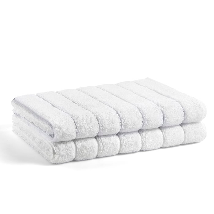 Mijölnir Alfombrilla de baño Striped Terry - Blanco